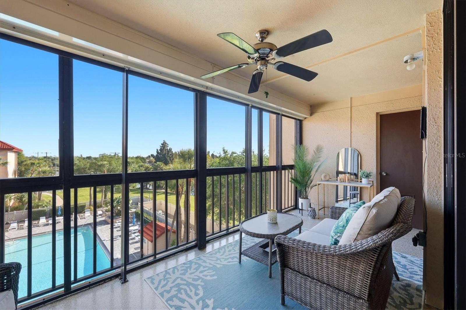 Lanai with new Epoxy Floor