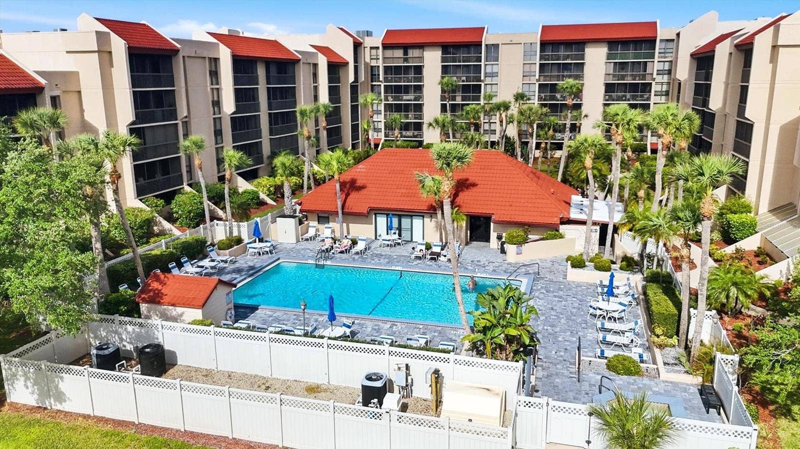 Aerial view of pool
