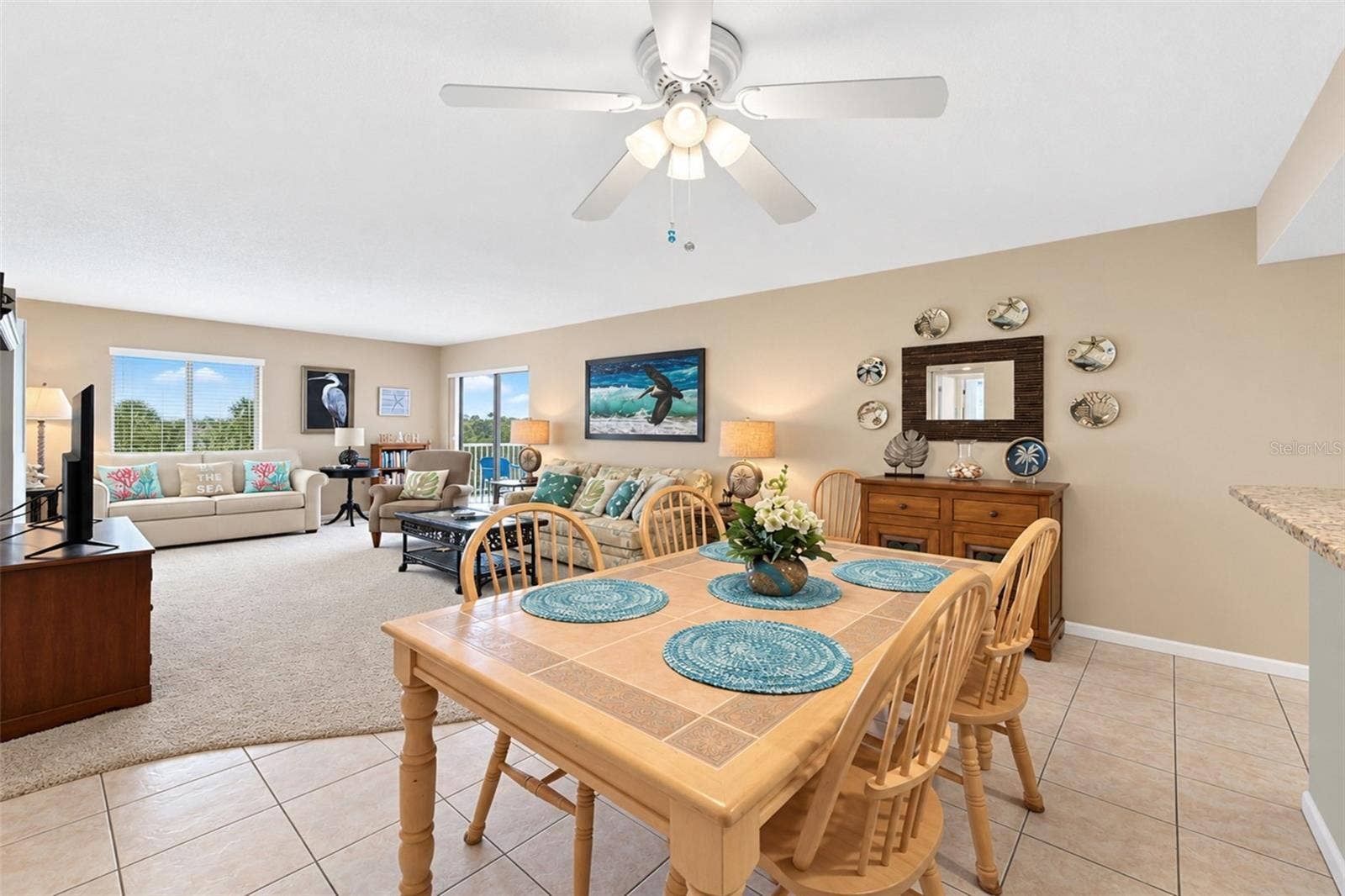 2950 N BEACH ROAD, #A321, Englewood, FL 34223 The dining room looking into the living room.