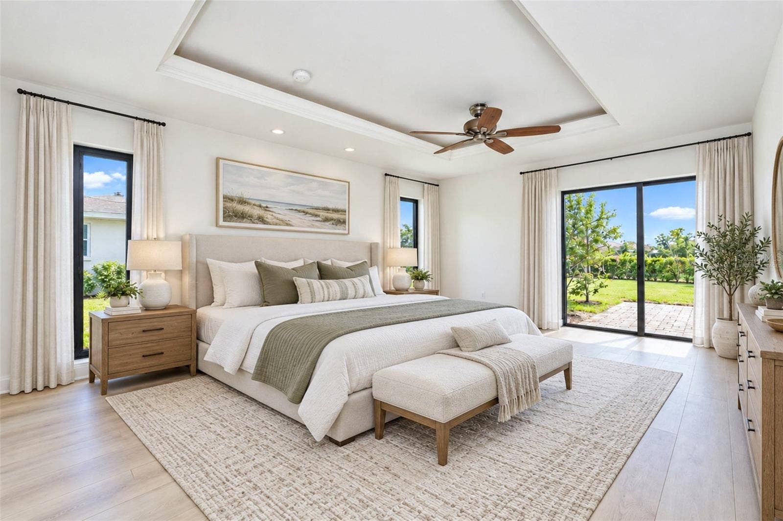 Virtually Staged Primary Bedroom