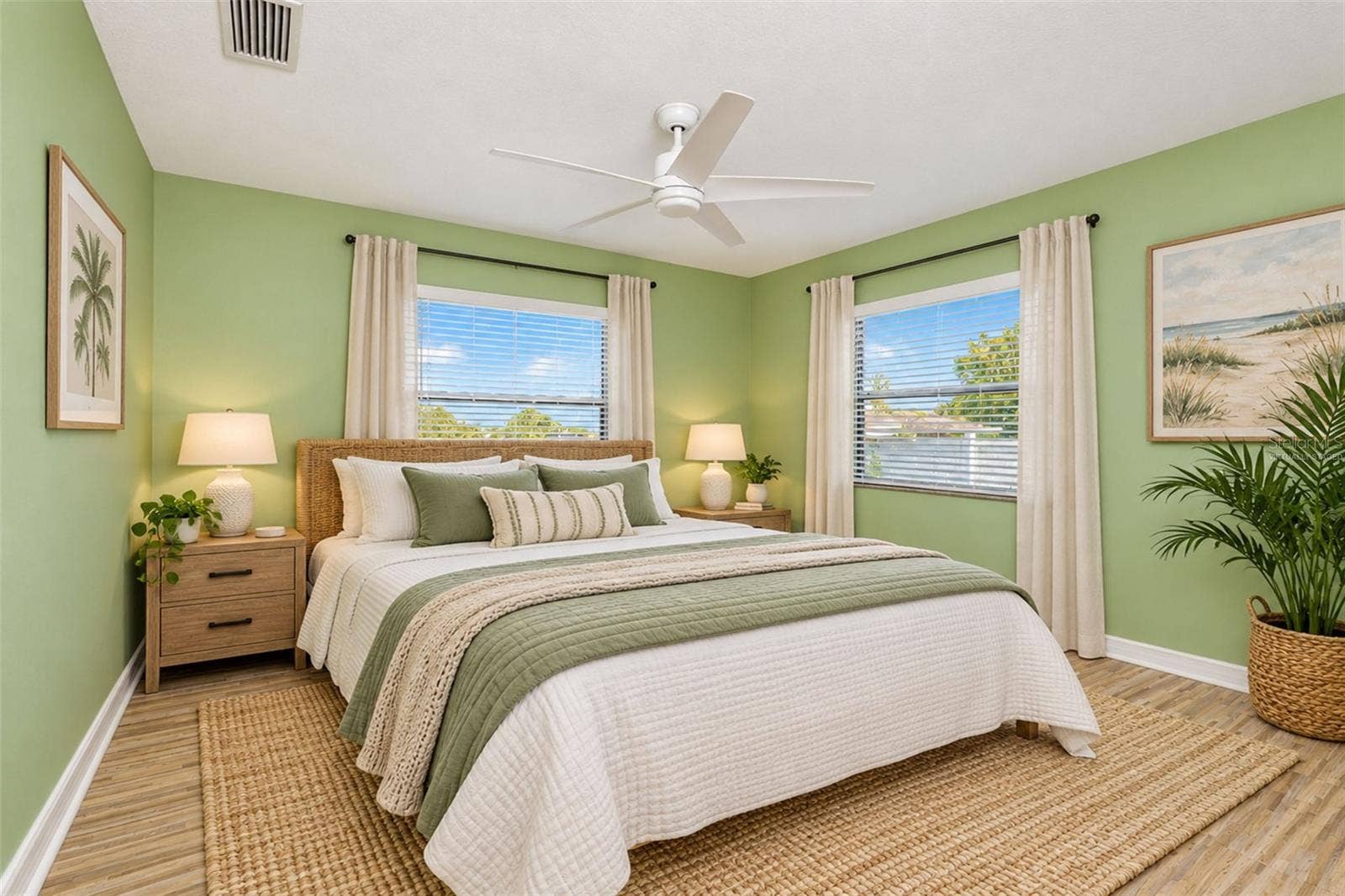 Virtually Staged Guest Bedroom
