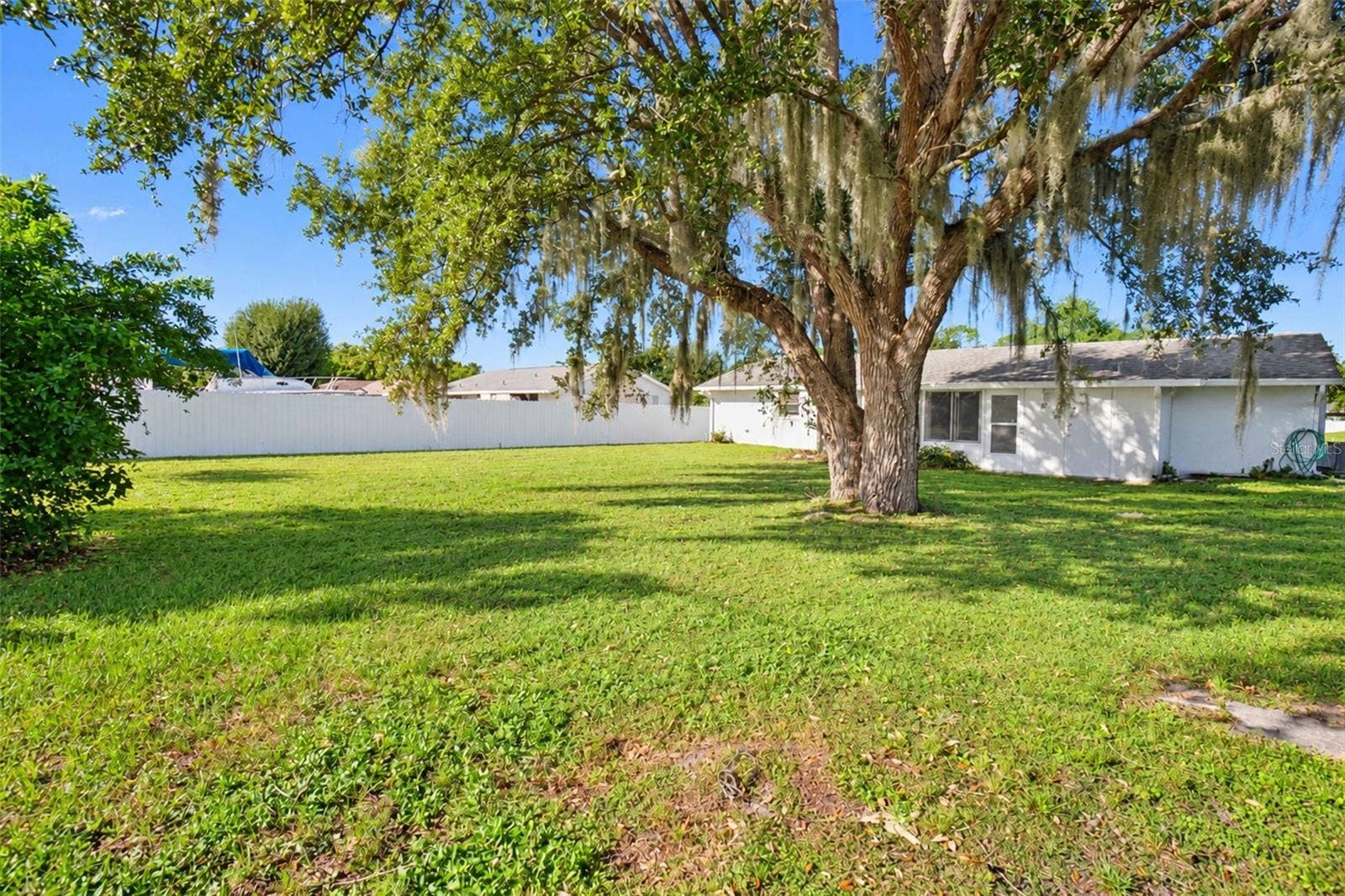 Spacious backyard