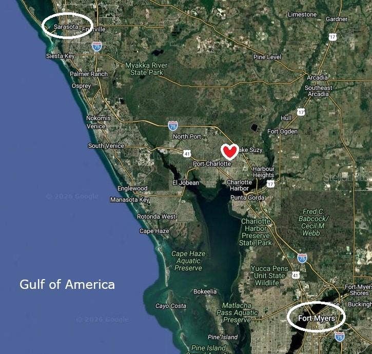 Centrally located in between Sarasota and Fort Myers