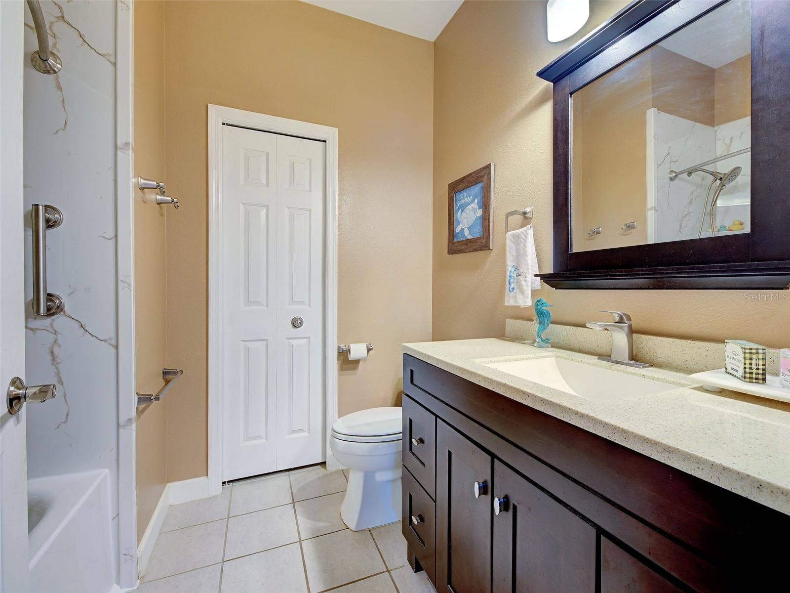 Guest Bathroom with new deep soaker tub!