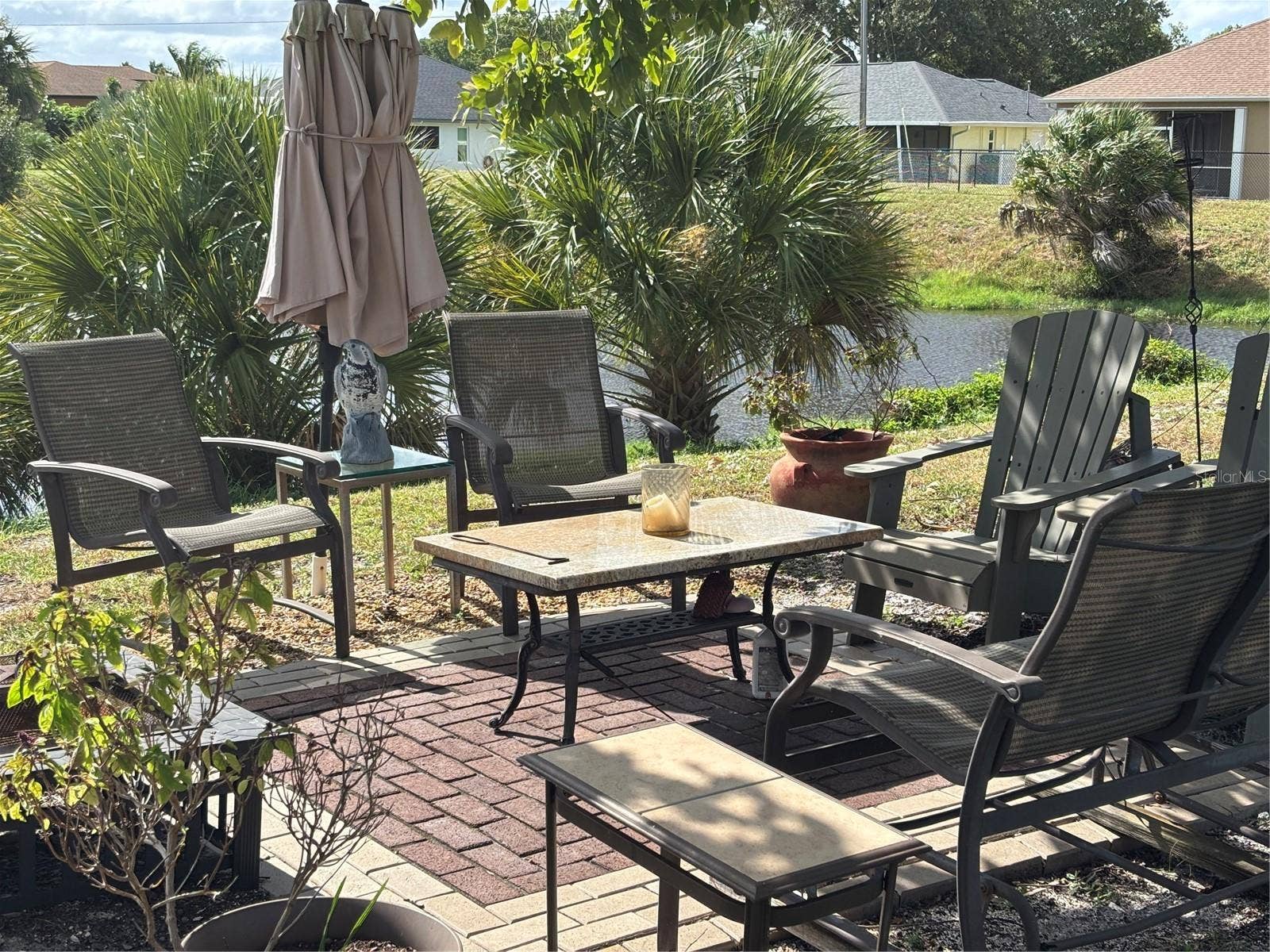 Fire pit water view