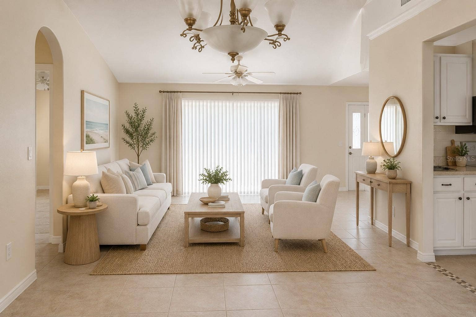 9 BUNKER TERRACE, Rotonda West, FL 33947 Living Room Staged