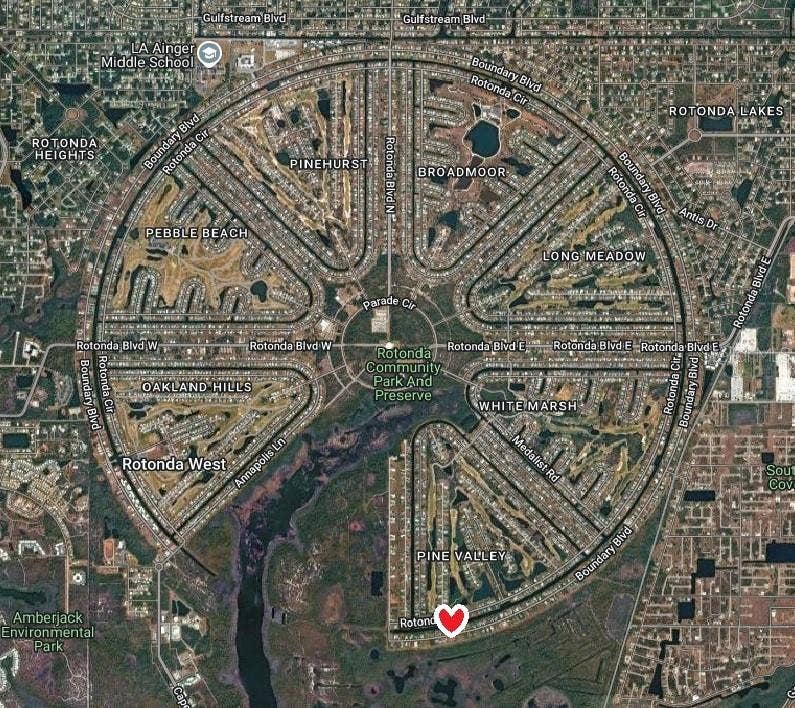 Location in Rotonda West