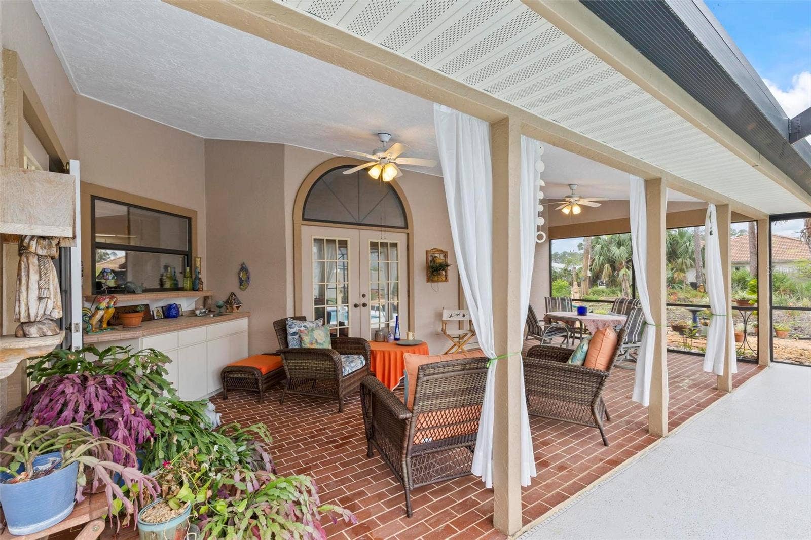 Generously sized covered porch