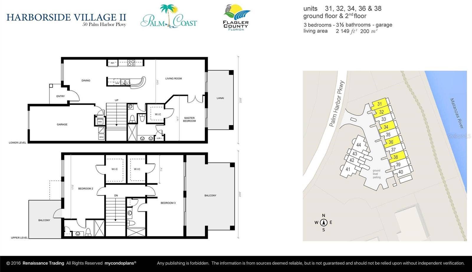 50 PALM HARBOR PARKWAY, #32, Palm Coast, FL 32137 Floor plan & Harborside Village II