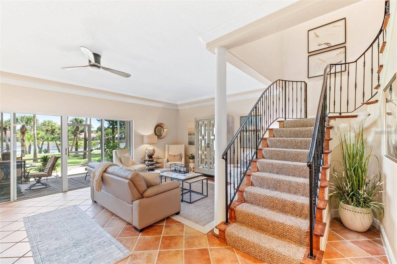 50 PALM HARBOR PARKWAY, #32, Palm Coast, FL 32137 Livingroom/stairs