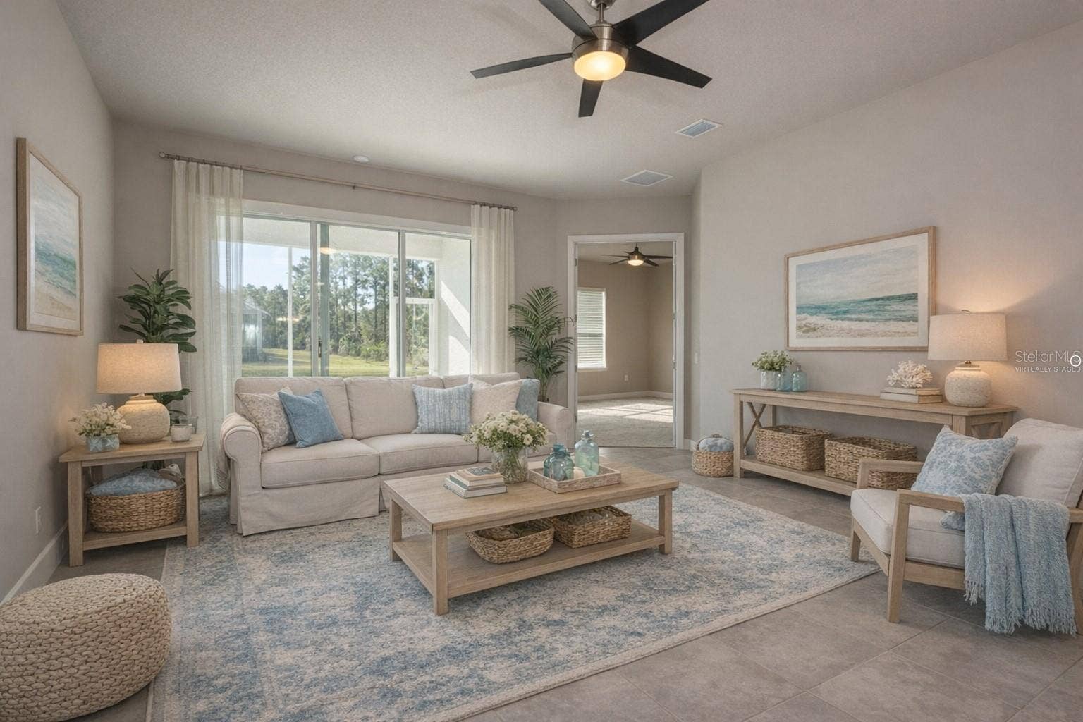 3 NEWHAVEN LANE, Ormond Beach, FL 32174 VIRTUALLY STAGED LIVING ROOM