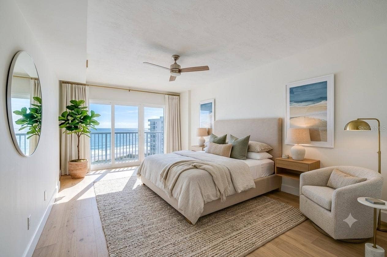 4535 S ATLANTIC AVENUE, #2701, Port Orange, FL 32127 AI Generated Master Bedroom