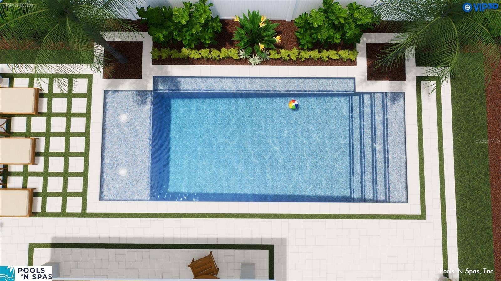 pool rendering by Pools N Spas