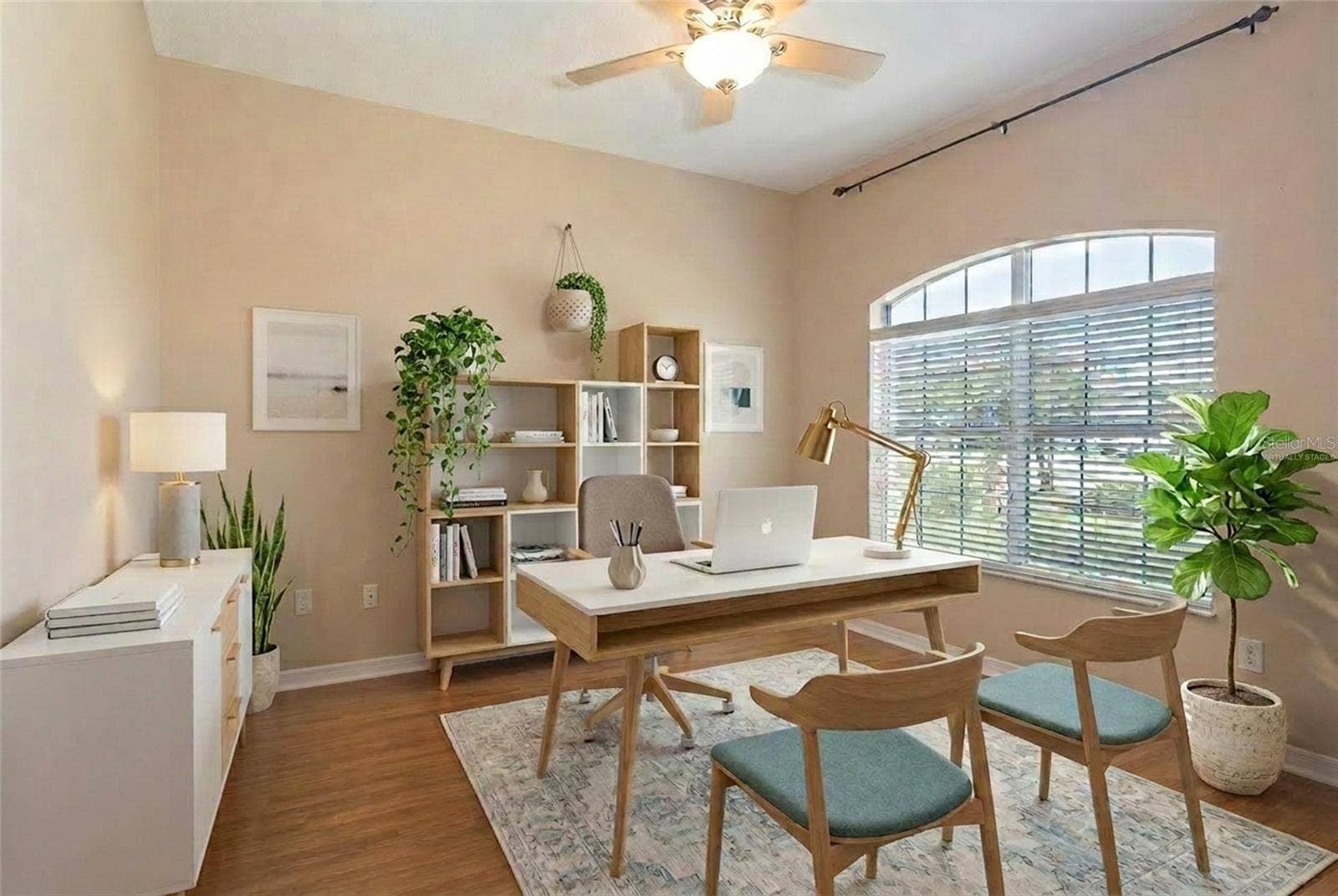 6 S LAKEWALK DRIVE, Palm Coast, FL 32137 Virtually staged office/living room