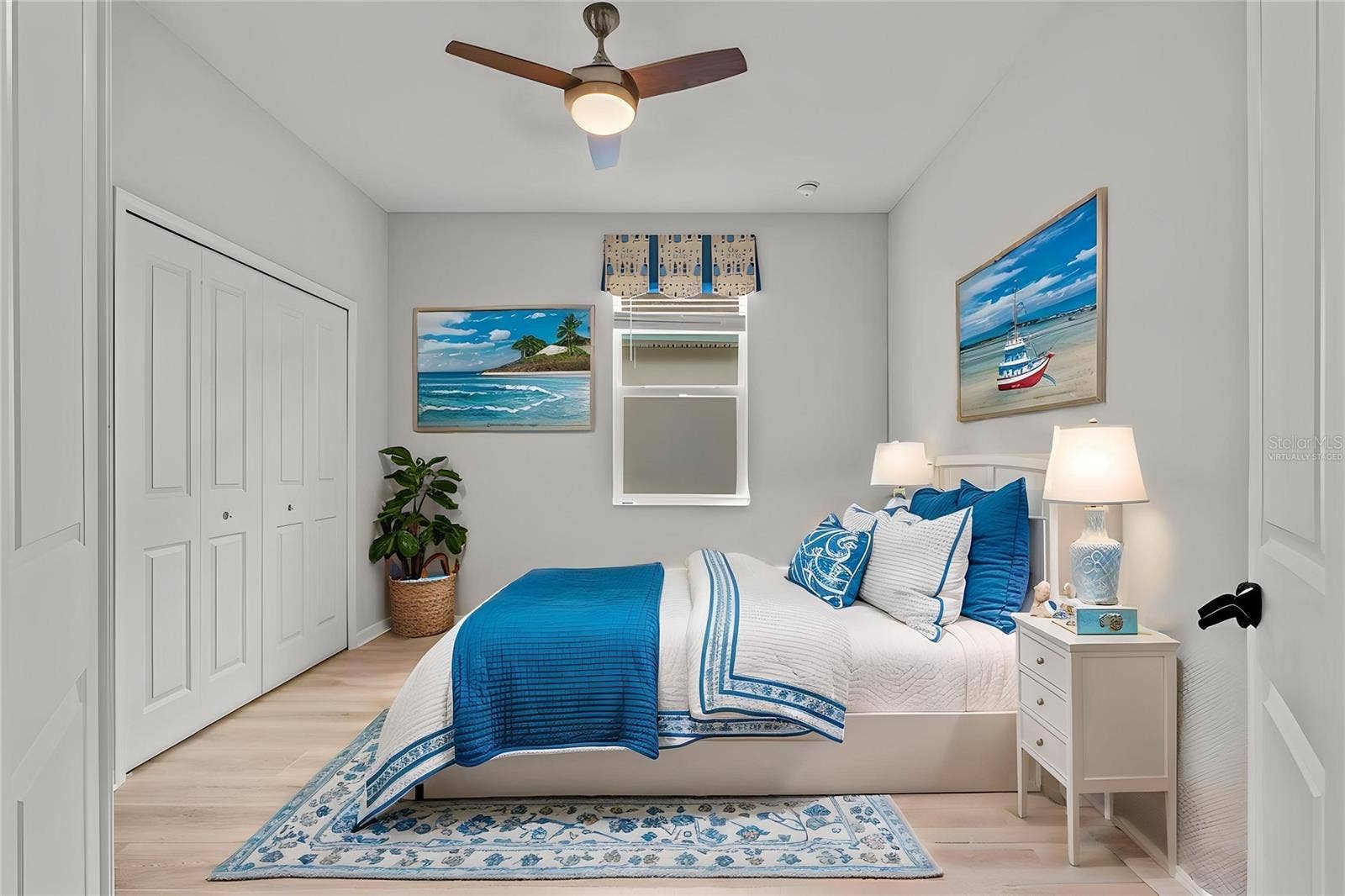 466 MARGARITAVILLE AVENUE, Daytona Beach, FL 32124 Virtually Staged - Guest Bedroom with Double Doors
