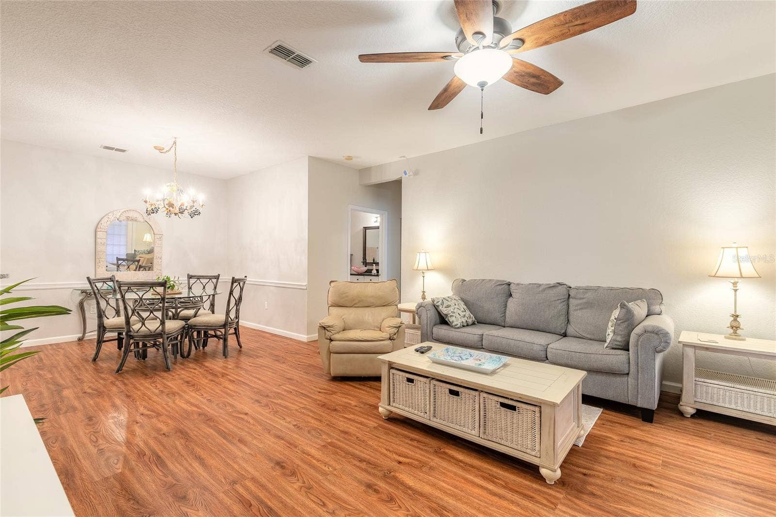 830 AIRPORT ROAD, #105, Port Orange, FL 32128 Large living room and dining area