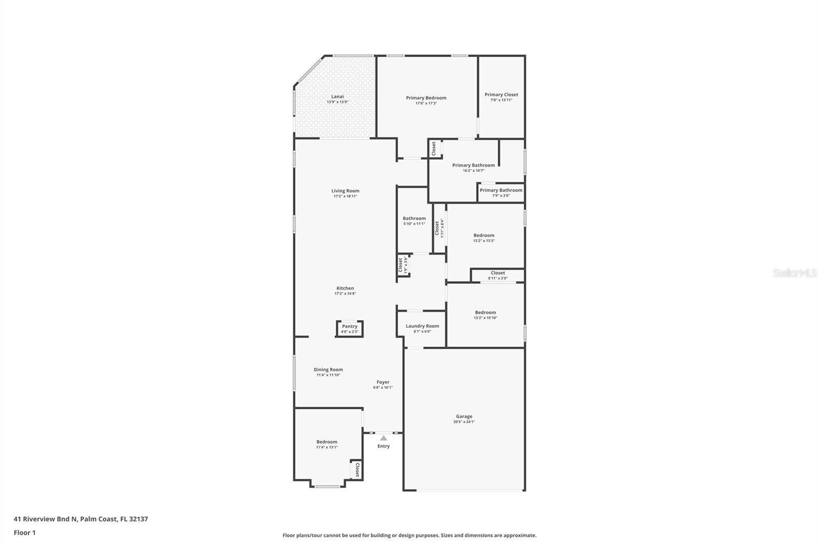 41 RIVERVIEW BEND N, Palm Coast, FL 32137 Floor Plan