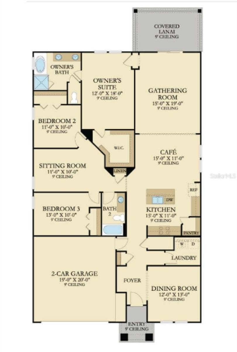 2110 RAGLAN CIRCLE, Ormond Beach, FL 32174 Floor Plan