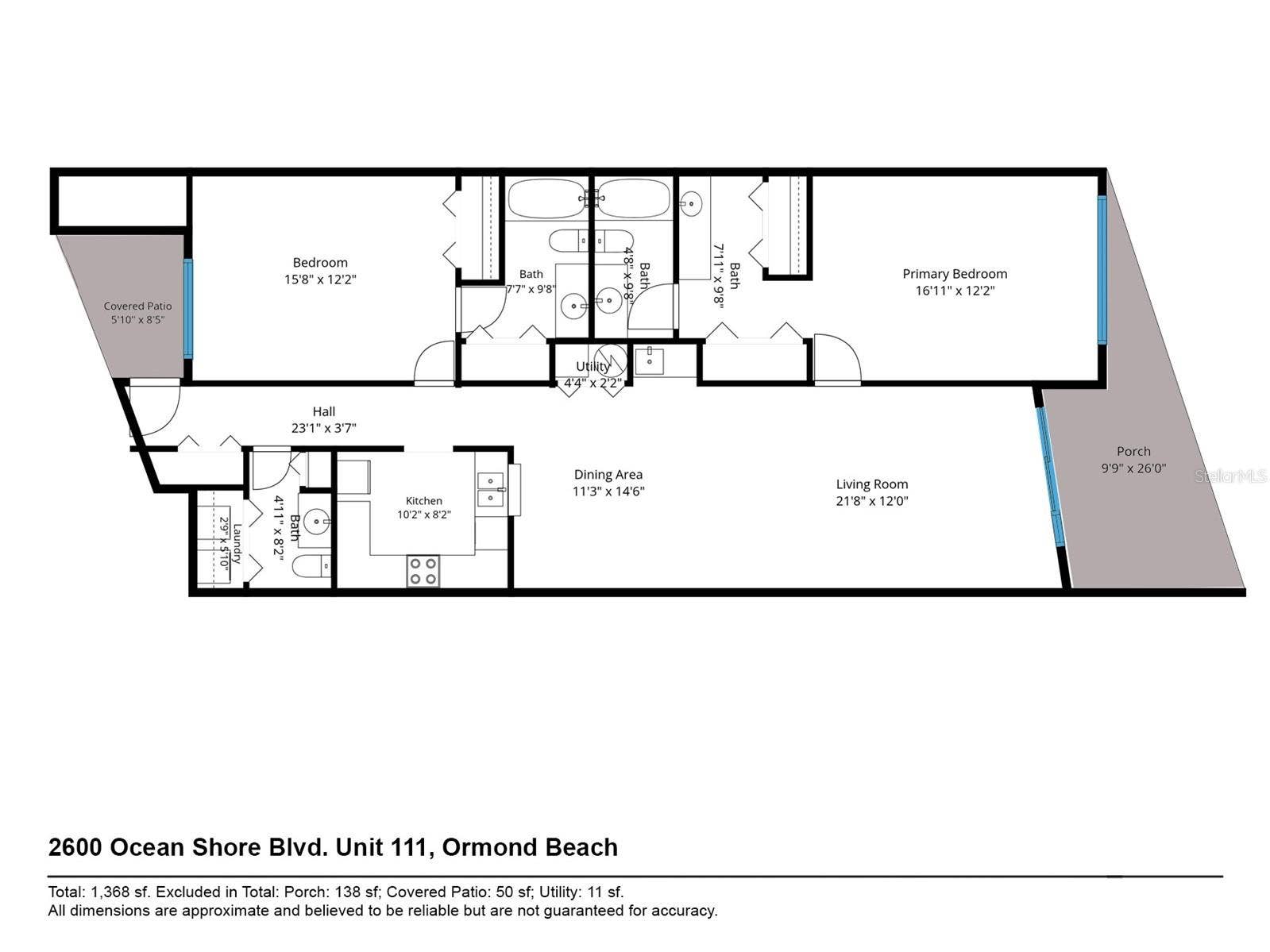 2600 OCEAN SHORE BOULEVARD, #111, Ormond Beach, FL 32176
