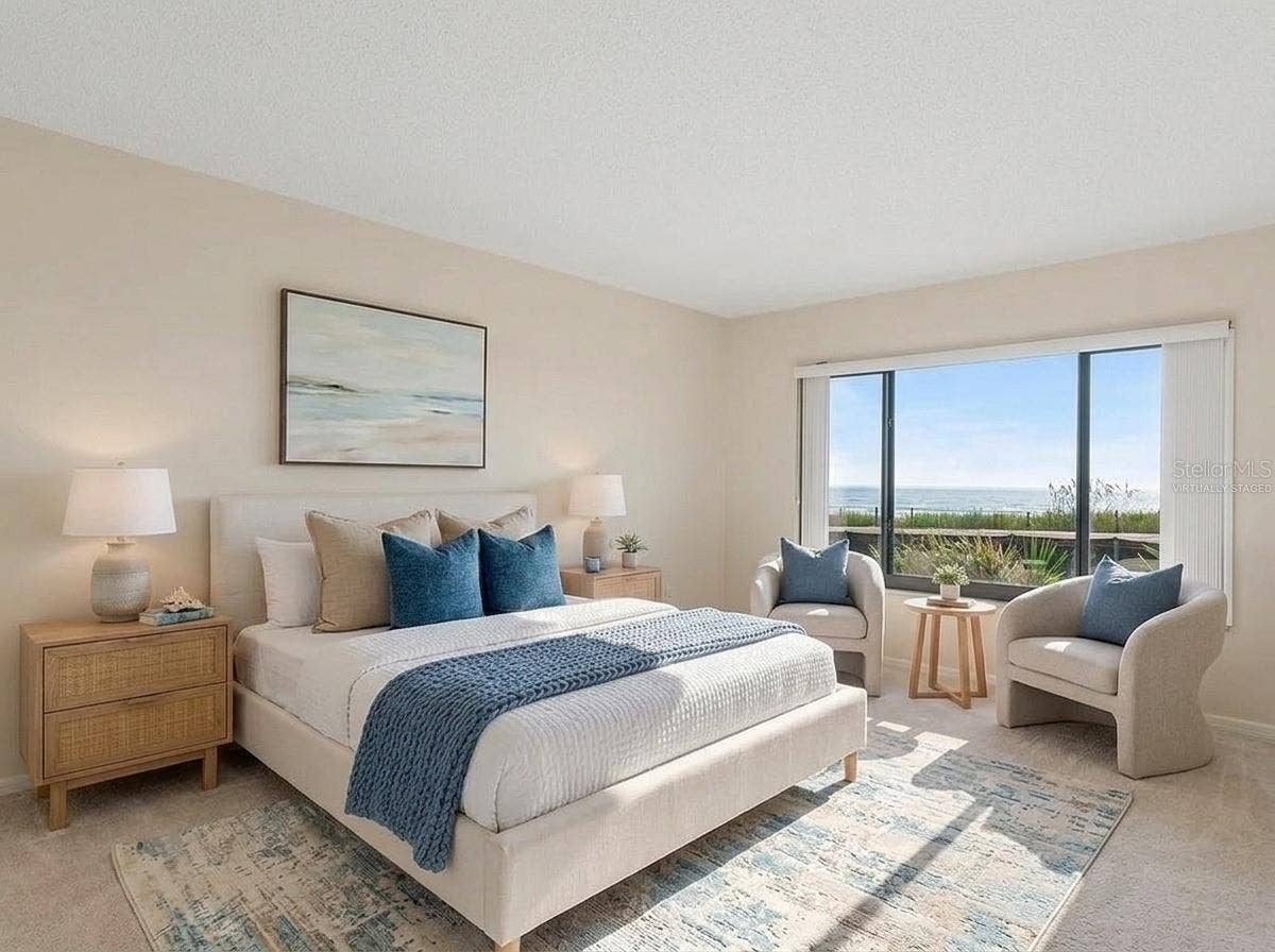 East facing bedroom virtually staged