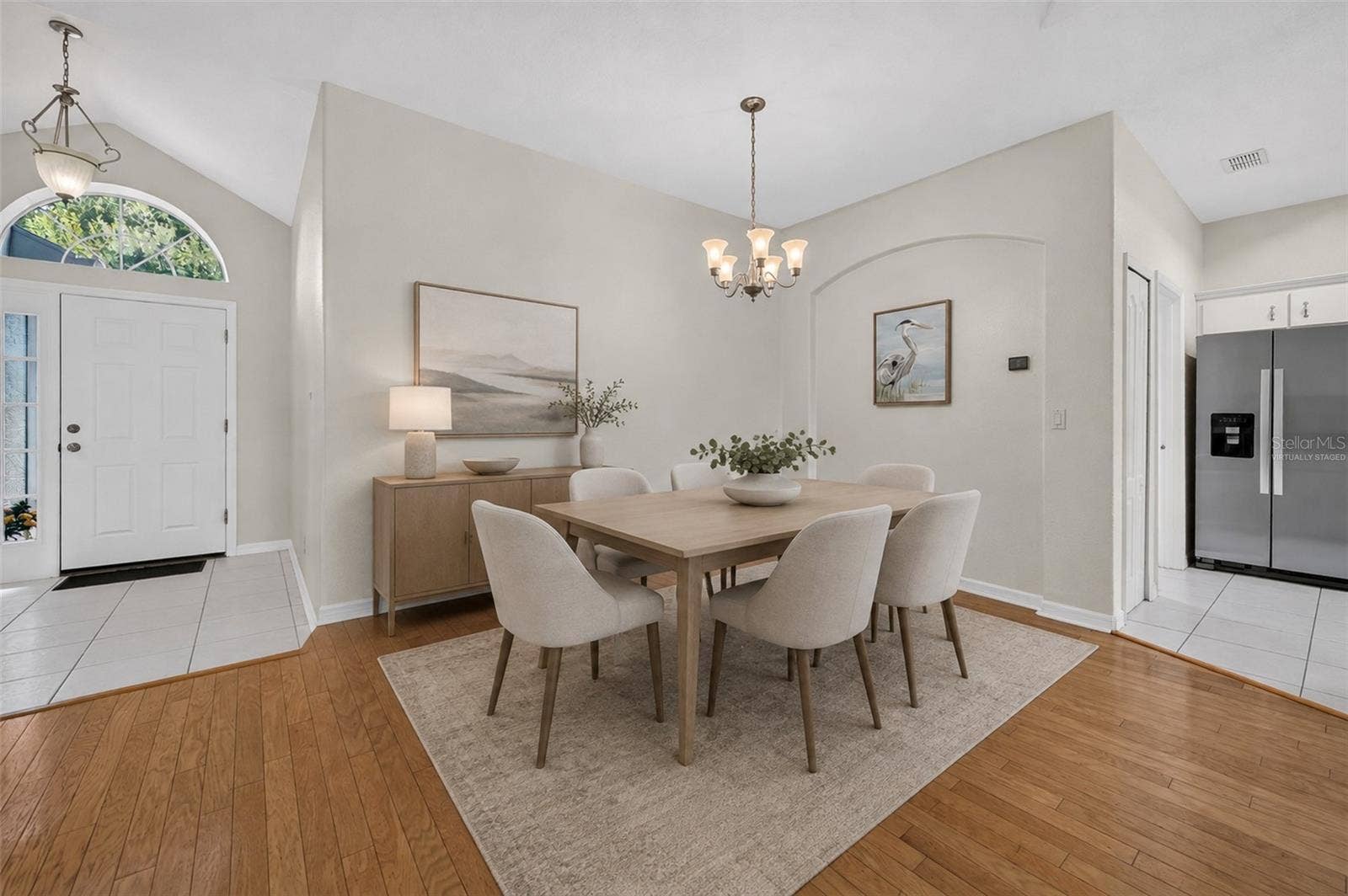 virtually staged living room