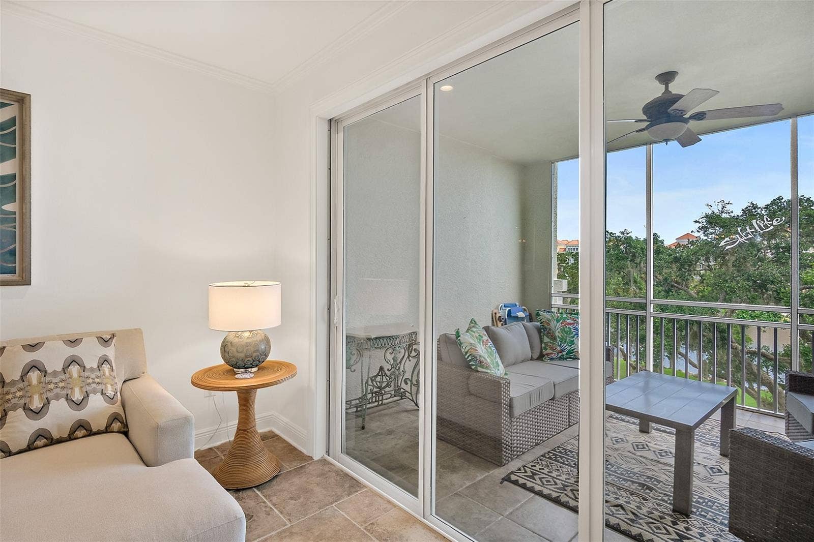 Large screened balcony extends your living space