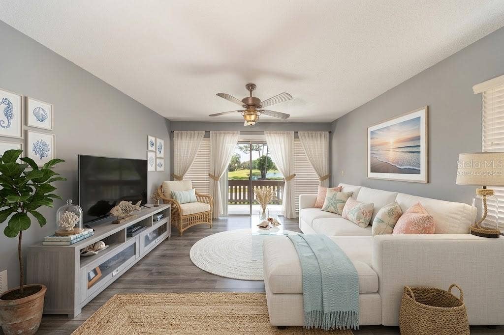 60 CLUB HOUSE DRIVE, #208, Palm Coast, FL 32137 Virtually staged Living room