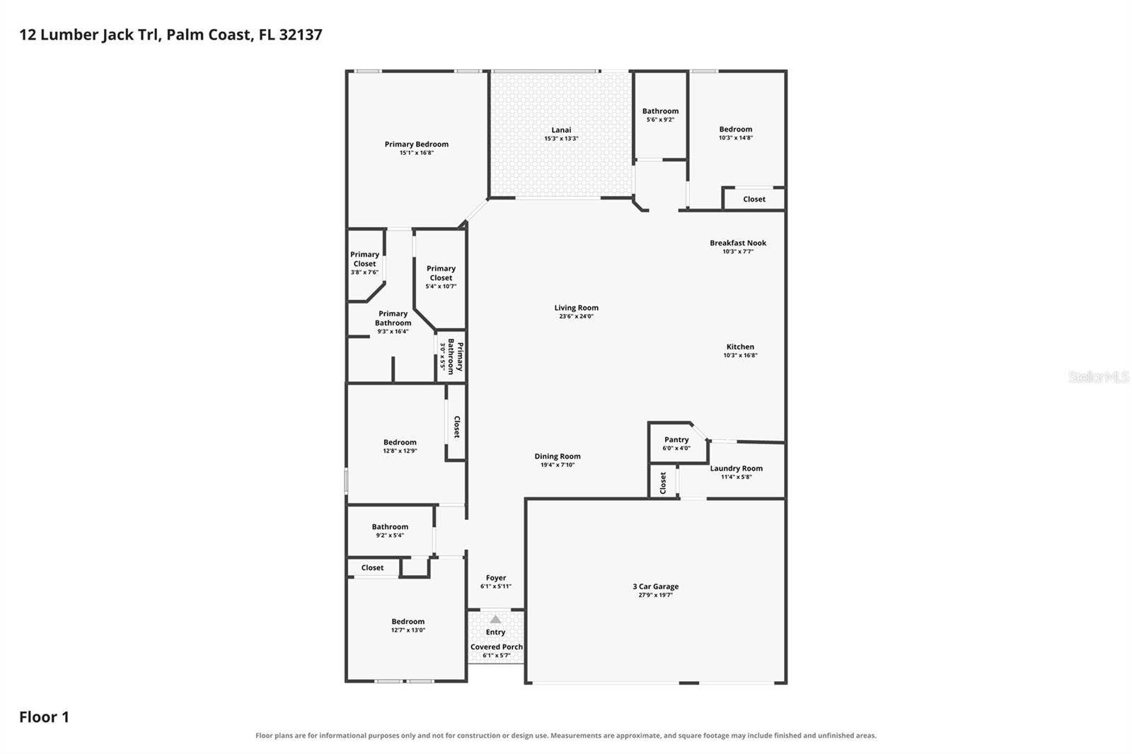 12 LUMBER JACK TRAIL, Palm Coast, FL 32137
