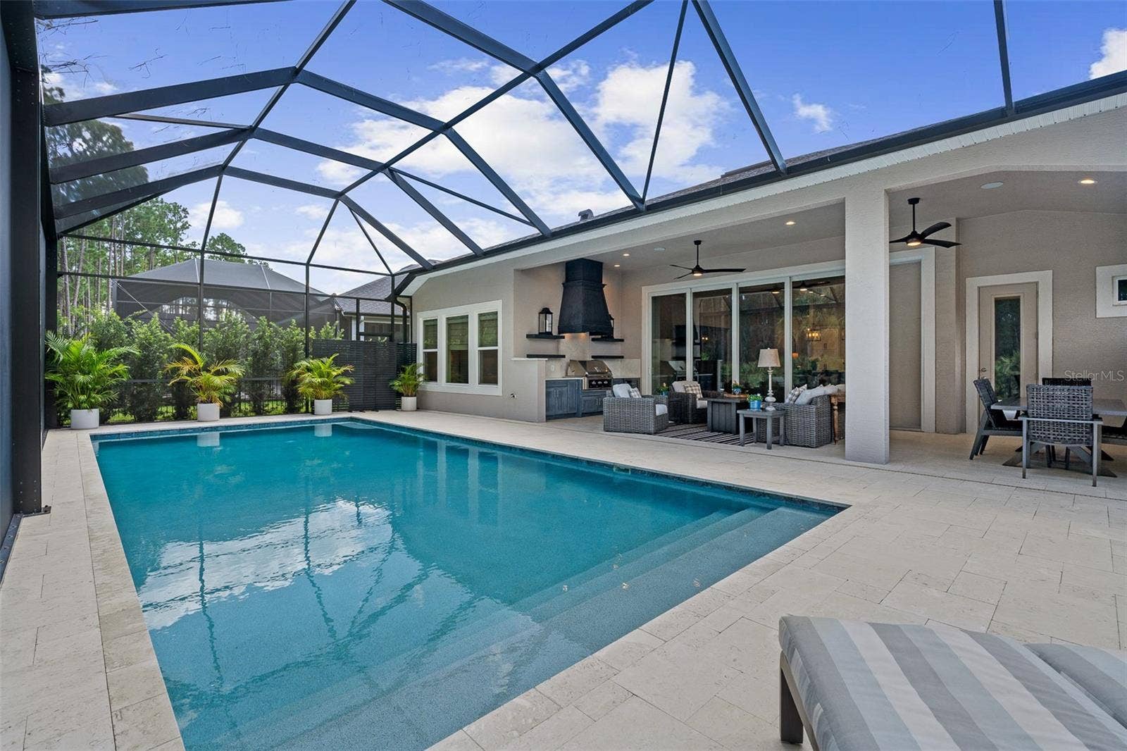 463 STIRLING BRIDGE DRIVE, Ormond Beach, FL 32174 Pool with mega view screening