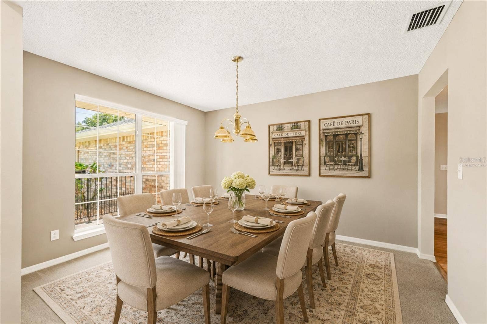38 PRINCESS ROSE DRIVE, Palm Coast, FL 32164 Virtually Staged Dining Room