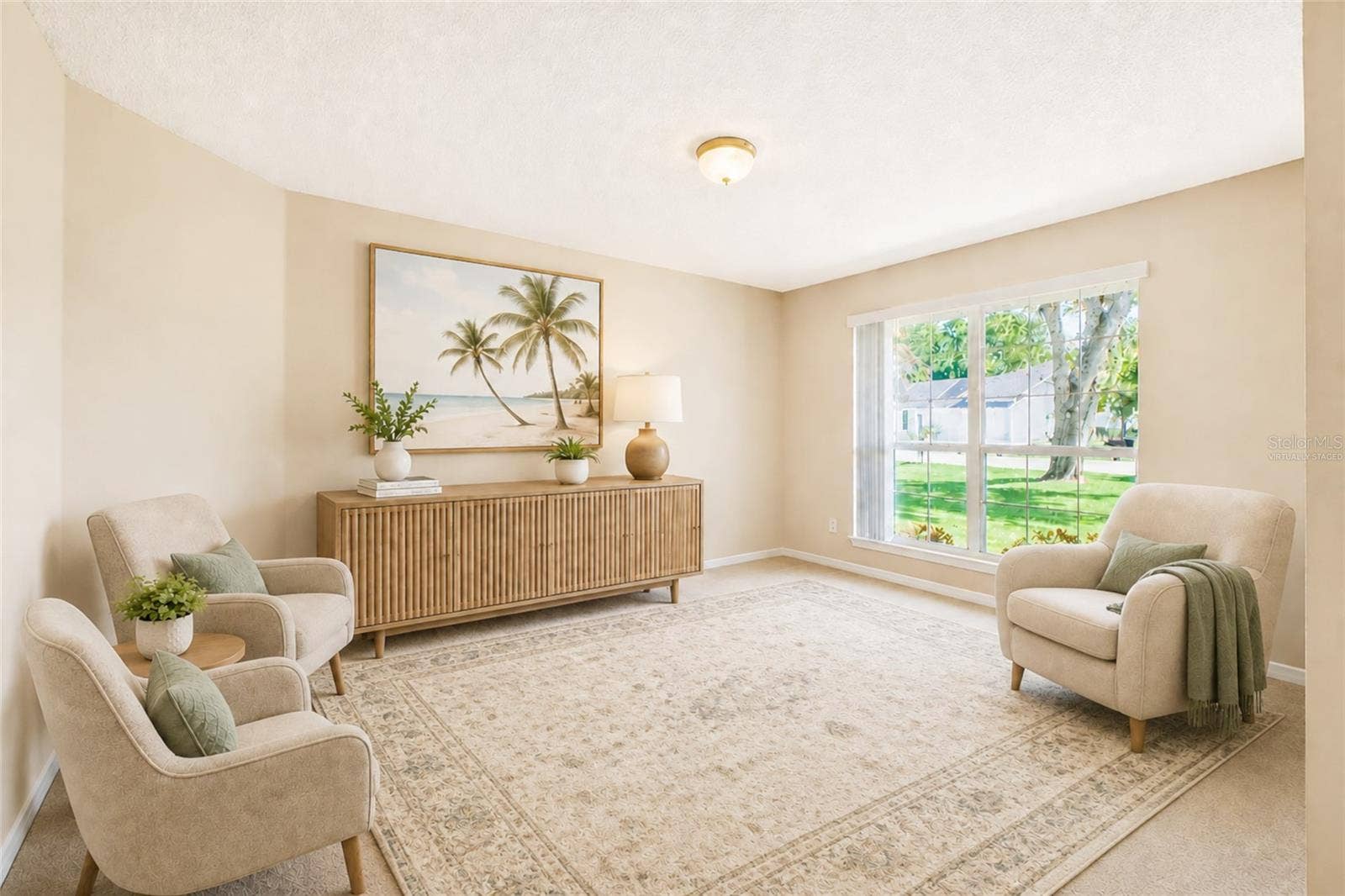 38 PRINCESS ROSE DRIVE, Palm Coast, FL 32164 Virtually Staged Living Room or Den/Office