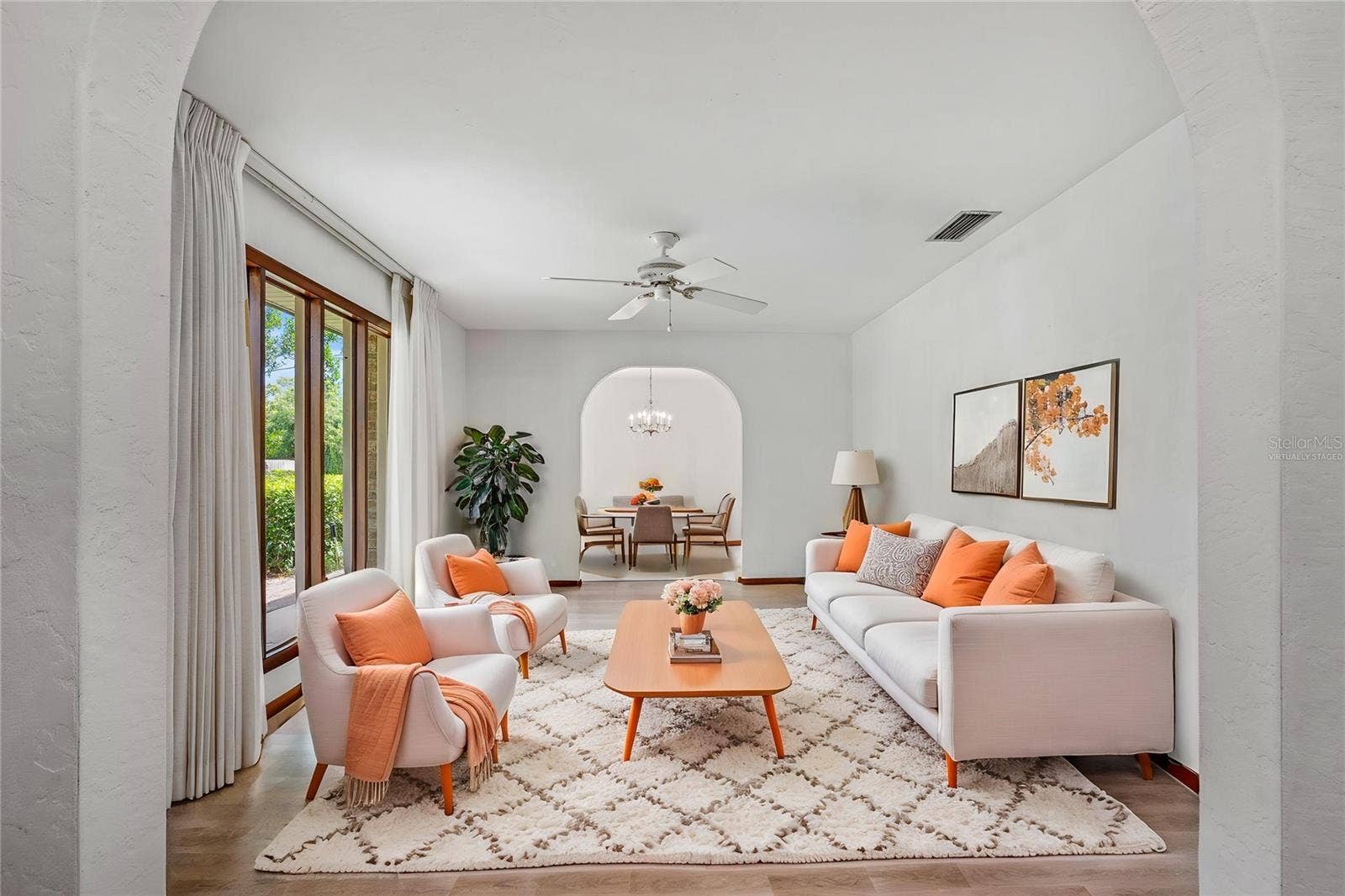 82 S ST ANDREWS DRIVE, Ormond Beach, FL 32174 Virtually Staged - Formal Living Area