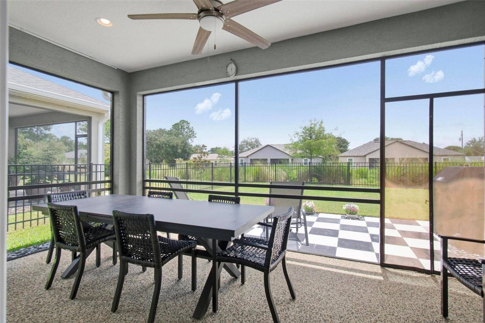 7 TIDEWAY TRAIL, Palm Coast, FL 32137 Lanai with epoxied/pebble floor