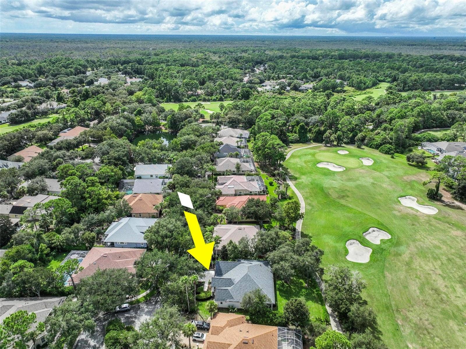 17 GRANDVIEW DRIVE, Palm Coast, FL 32137 View of Home right on the Jack Nicklaus golf course