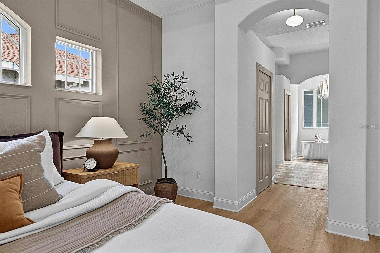 17 GRANDVIEW DRIVE, Palm Coast, FL 32137 A piece of heaven in the Master Bedroom Retreat with transient window bringing in natural light. Sliders go out to the solarium and into stunning Master Bath Retreat