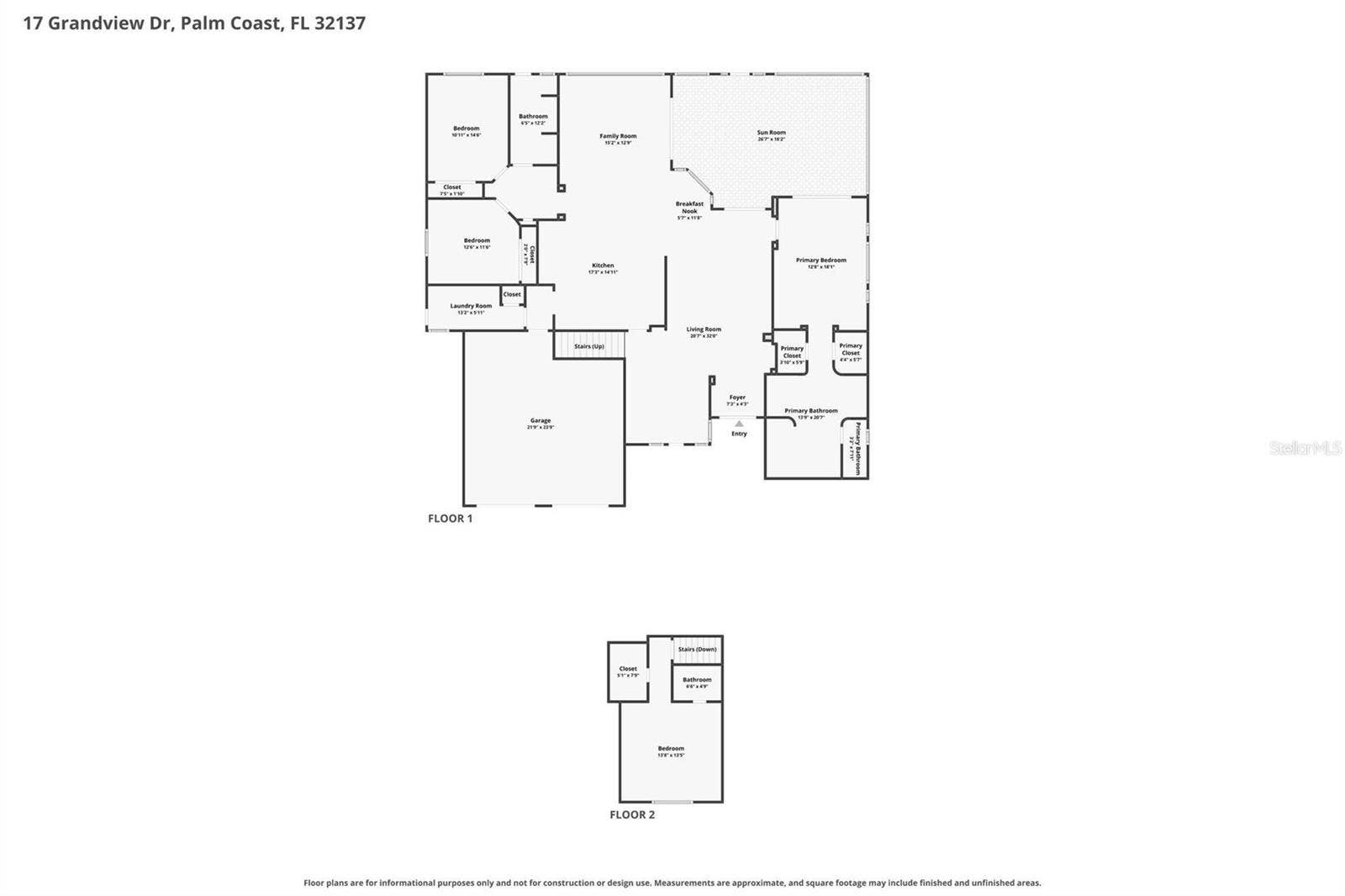17 GRANDVIEW DRIVE, Palm Coast, FL 32137 Floor plan
