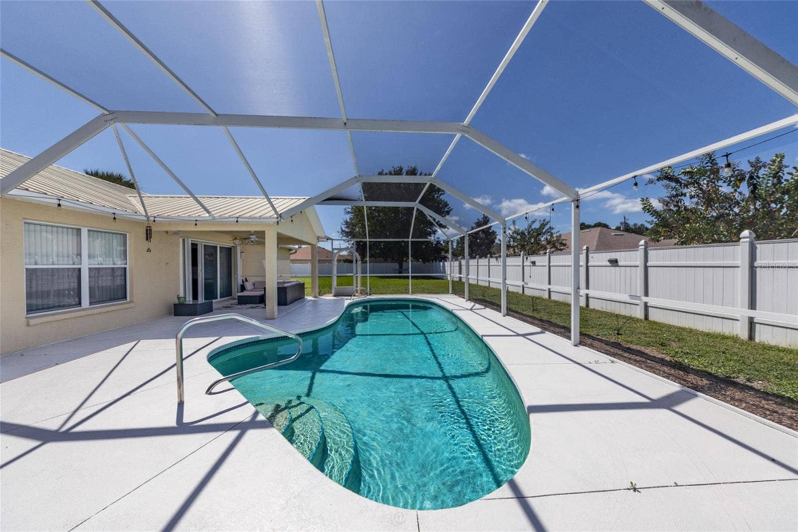 check out the unique shape of the pool