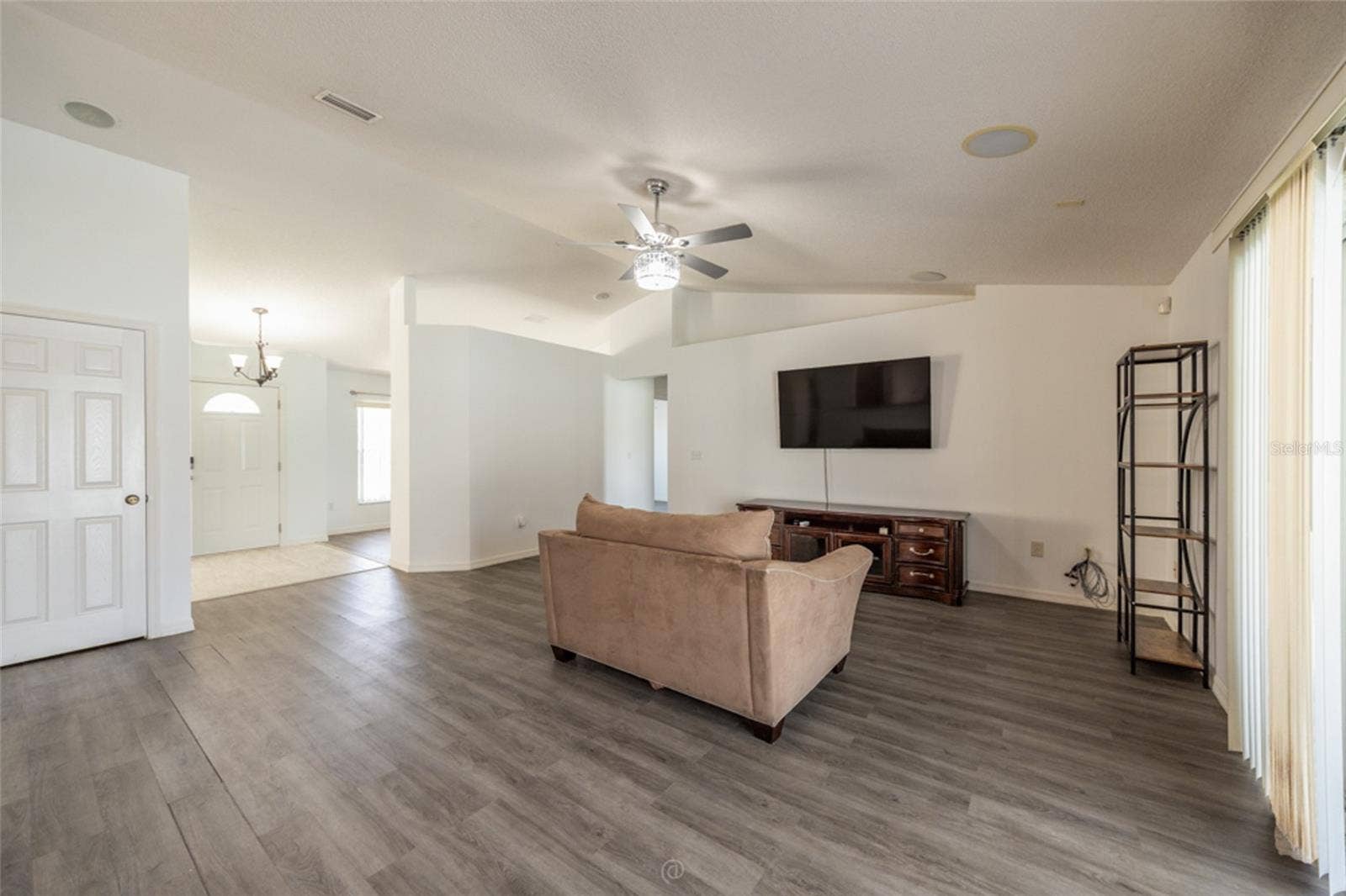 TV in family room conveys