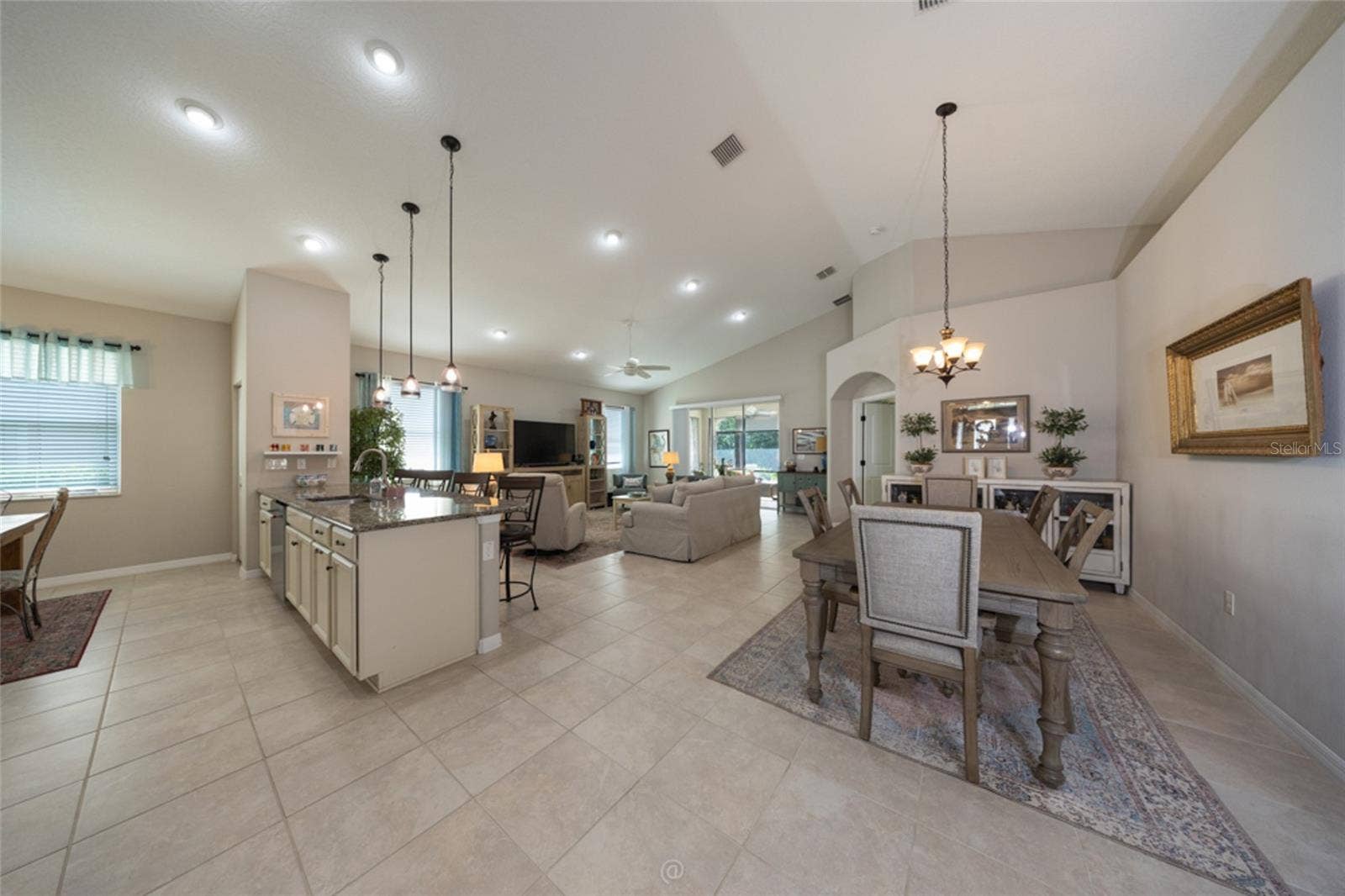 Family room & dining area