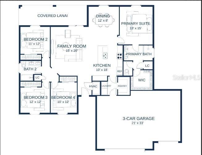68 LAKE SUCCESS DRIVE, Palm Coast, FL 32137 Heron X3 Floorplan