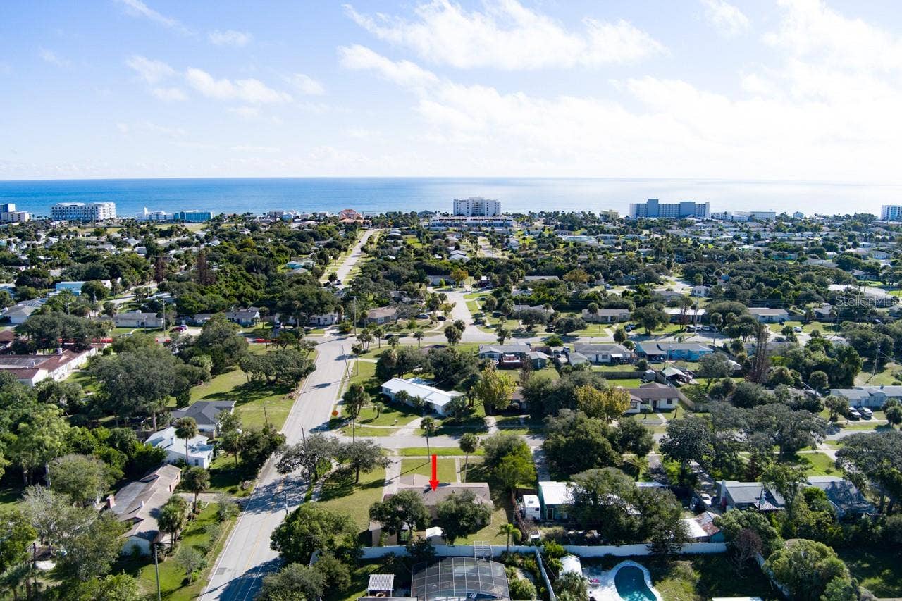 374 PINE ROAD, Ormond Beach, FL 32176 Aerial View of location near beach