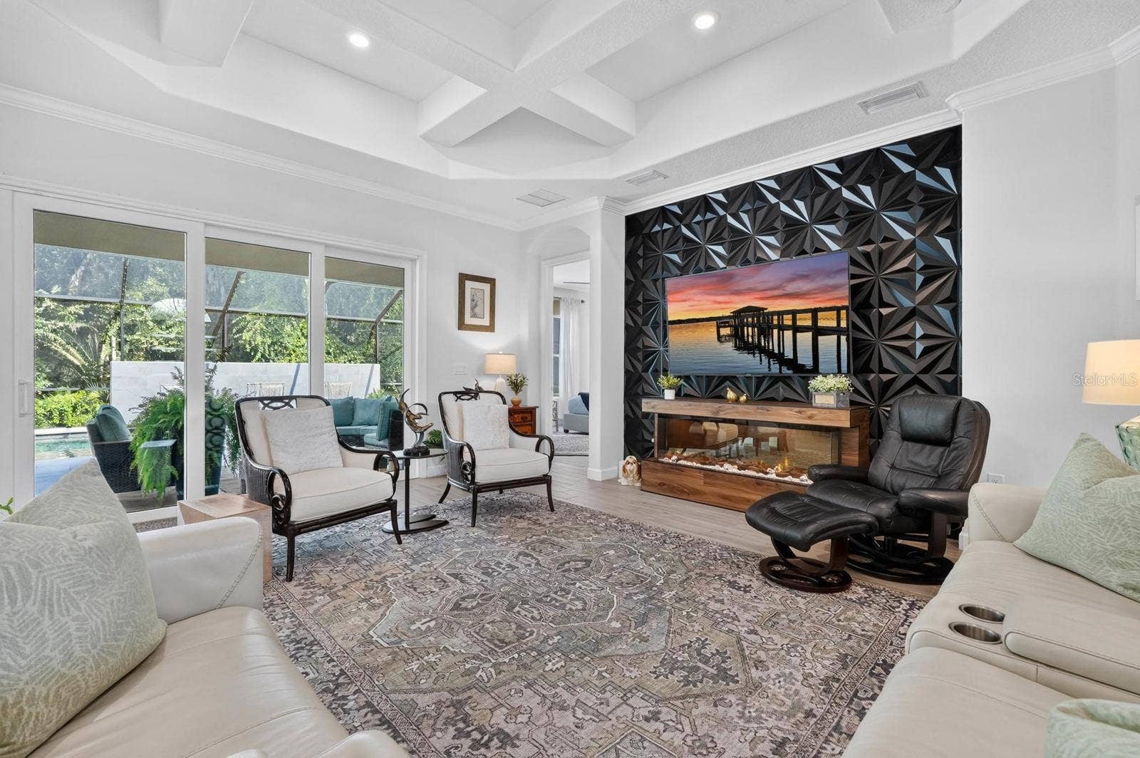 36 NEW WATER OAK DRIVE, Palm Coast, FL 32137 Custom feature wall with electric fireplace