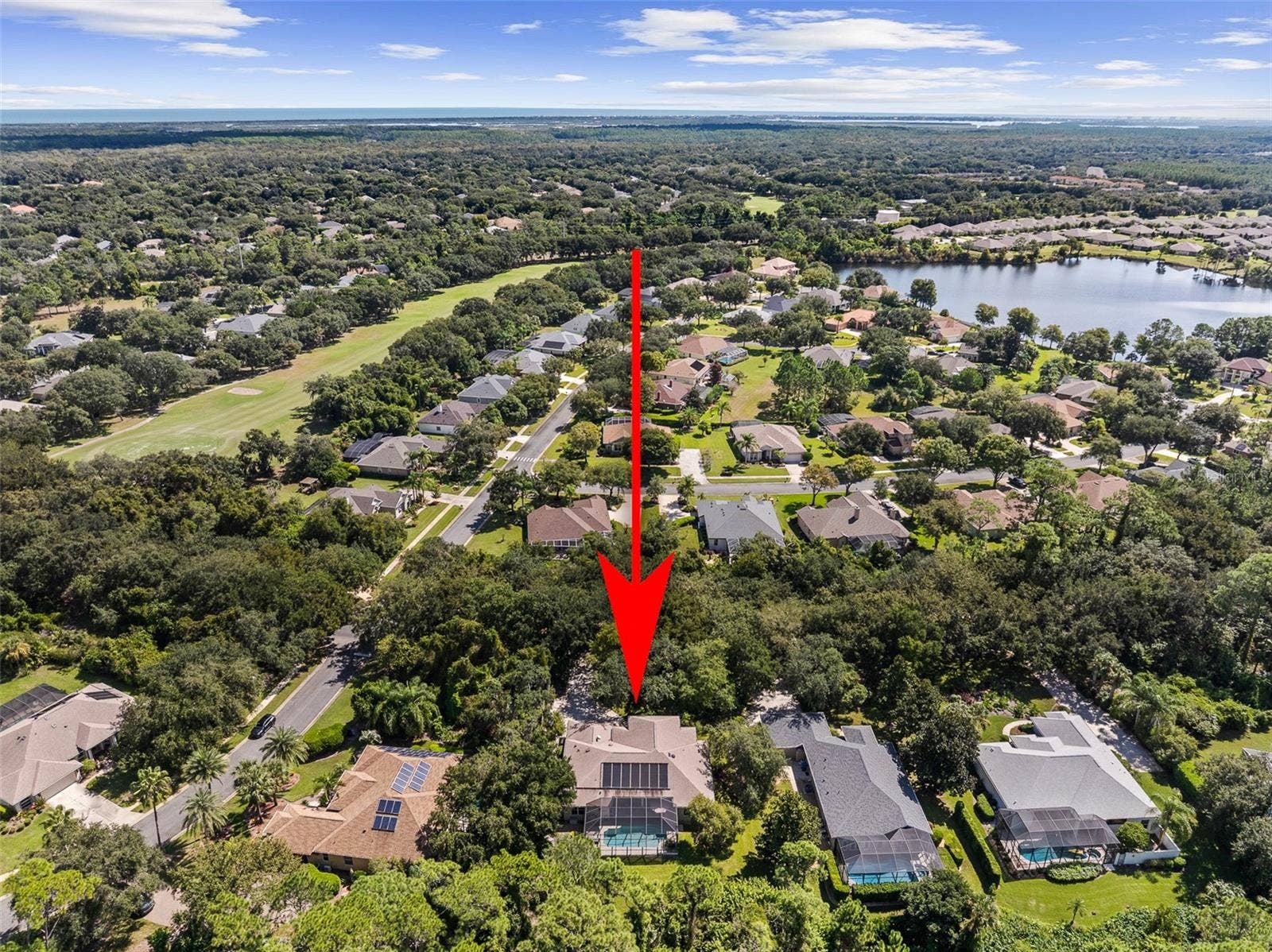 3448 ACOMA DRIVE, Ormond Beach, FL 32174 High-Altitude Drone View
