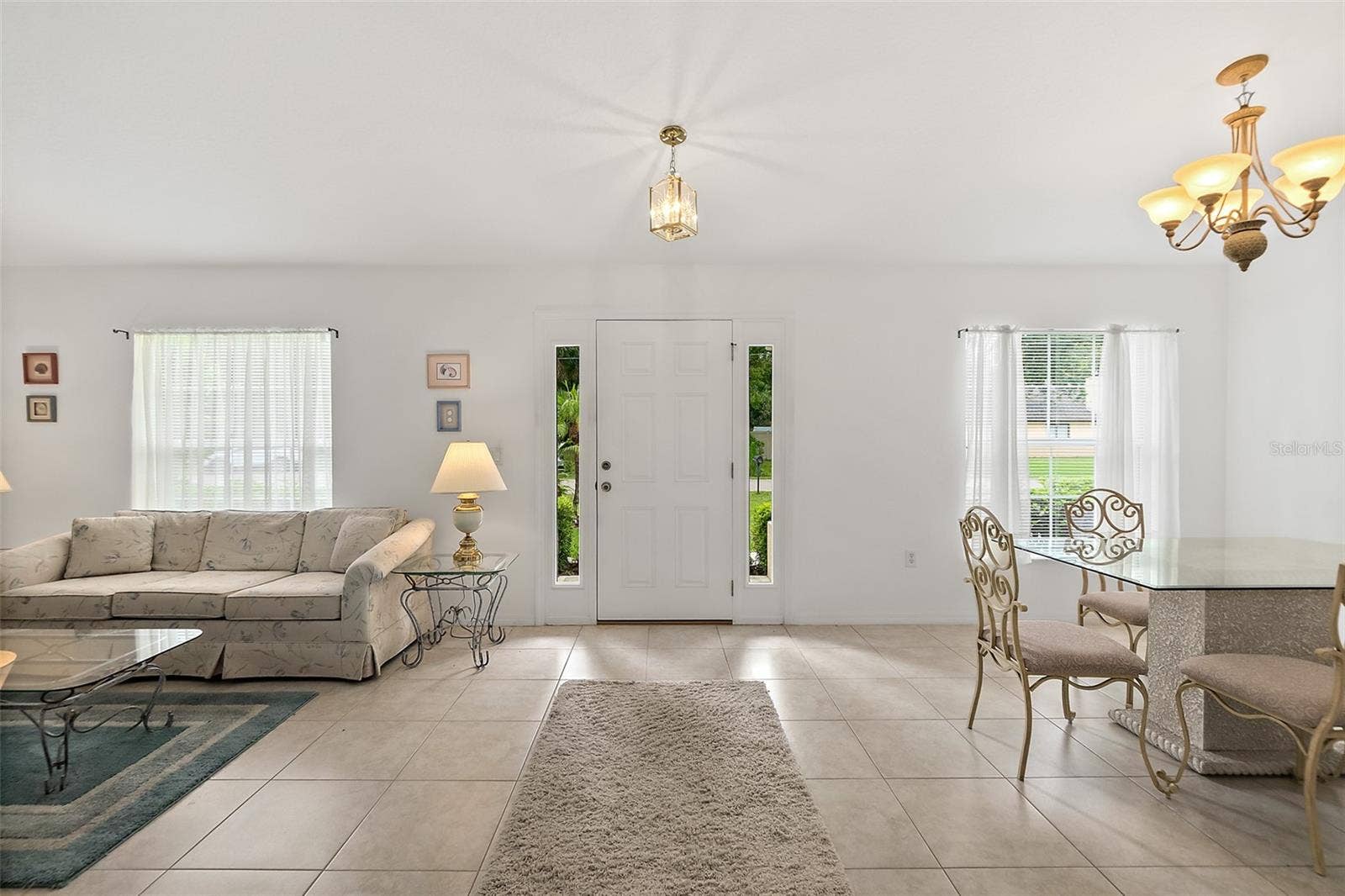 Front Entrance with Living and Dining Rooms.
