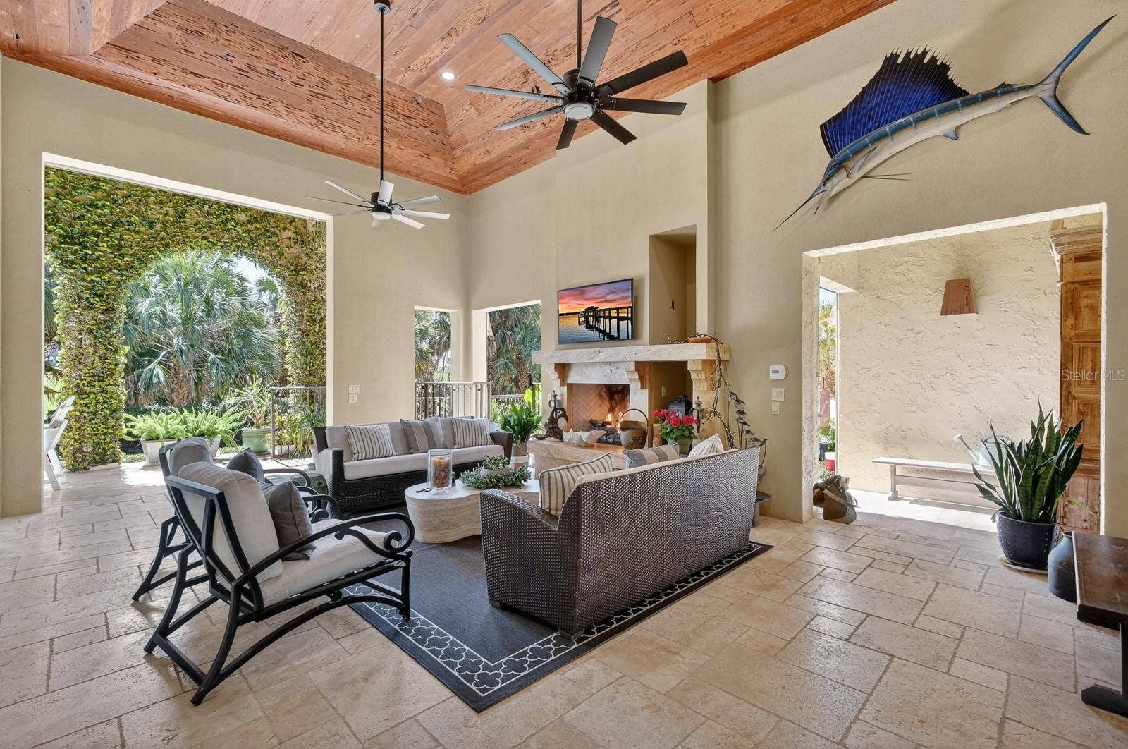 Retractable Hurricane Shutters surround Loggia