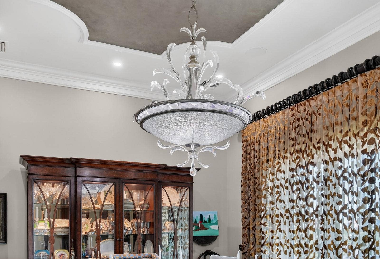 Chandelier in Dining Room