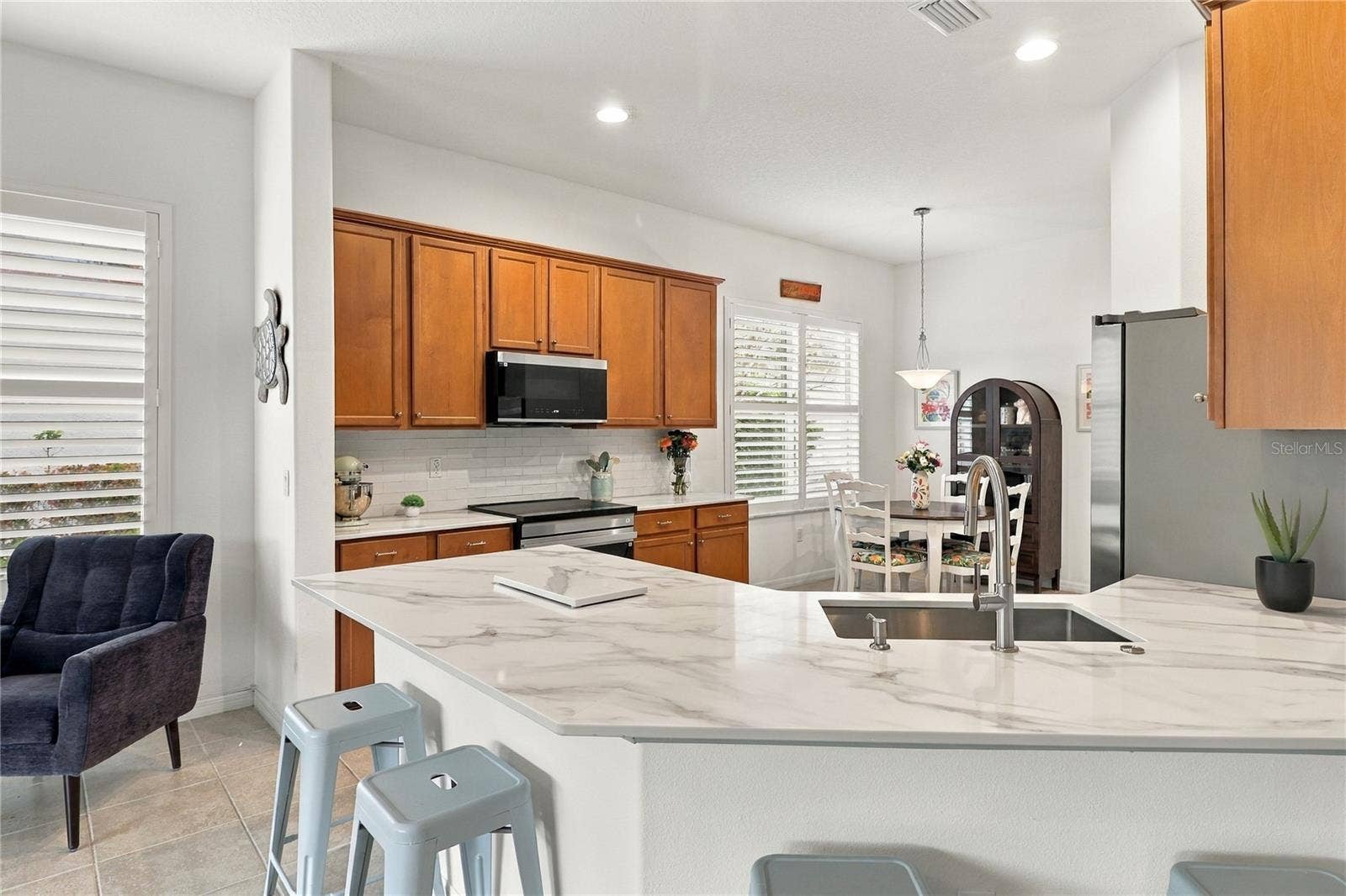Beautiful kitchen with quartz countertops