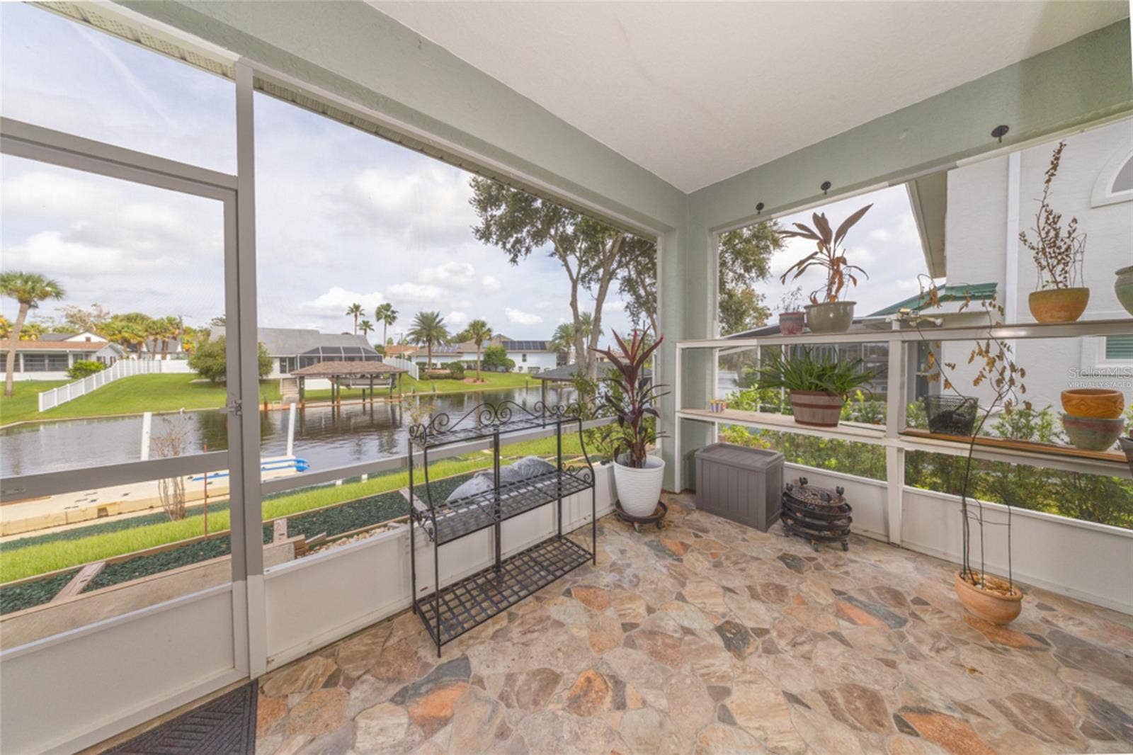 virtually staged lanai