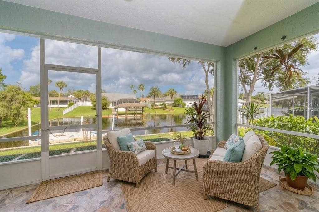 virtually staged lanai