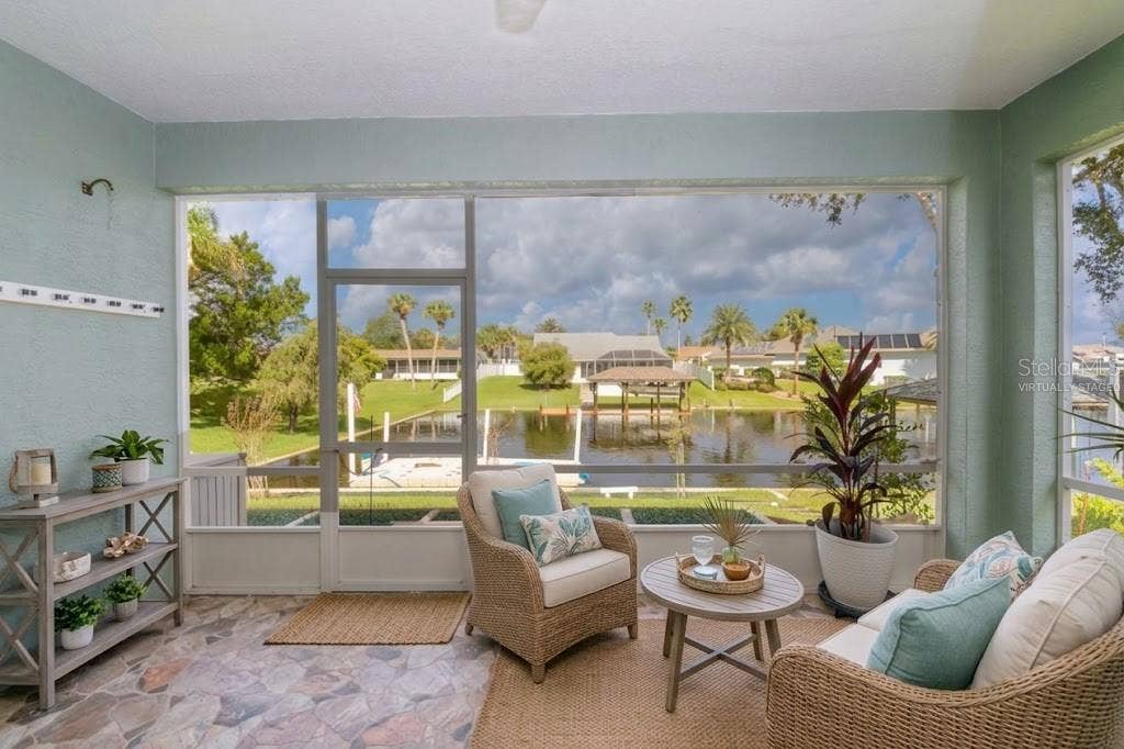 virtually staged lanai